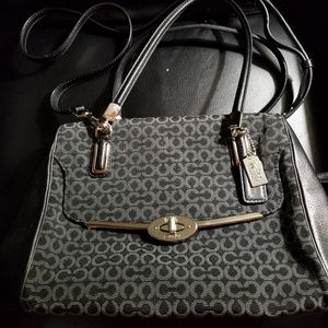 Coach needlepoint purse